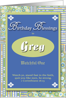 Birthday Blessings - Greg card