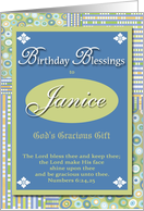 Birthday Blessings - Janice card