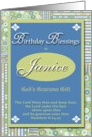Birthday Blessings - Janice card