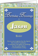 Birthday Blessings - Jason card