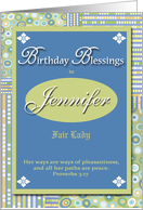 Birthday Blessings - Jennifer card