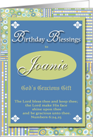 Birthday Blessings - Joanie card