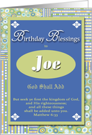 Birthday Blessings - Joe card