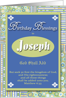 Birthday Blessings - Joseph card