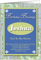 Birthday Blessings - Joshua card