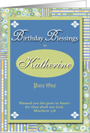 Birthday Blessings - Katherine card