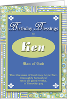 Birthday Blessings - Ken card