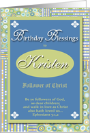 Birthday Blessings - Kristen card