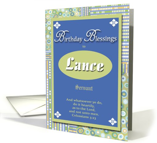 Birthday Blessings - Lance card (431511)