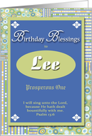 Birthday Blessings - Lee card