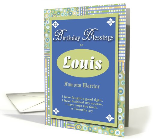 Birthday Blessings - Louis card (431541)
