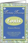 Birthday Blessings - Louis card