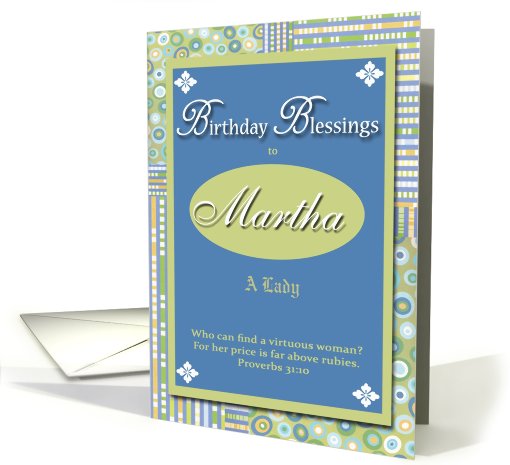 Birthday Blessings - Martha card (431564)