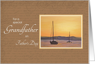 To Grandfather on Father’s Day - Sunset Sailboats card