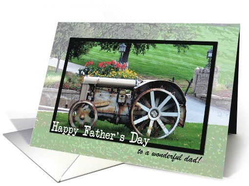 To Dad on Father's Day - Rusty tractor card (433209)