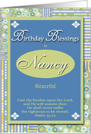 Birthday Blessings - Nancy card