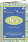 Birthday Blessings - Norm card