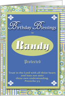 Birthday Blessings - Randy card