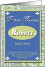 Birthday Blessings - Robert card