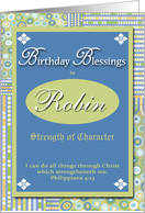 Birthday Blessings - Robin card