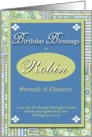 Birthday Blessings - Robin card