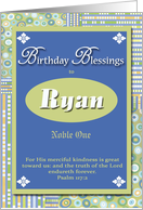 Birthday Blessings - Ryan card