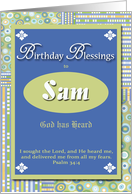 Birthday Blessings - Sam card