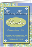 Birthday Blessings - Sandra card