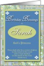 Birthday Blessings - Sarah card