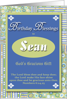 Birthday Blessings - Sean card