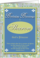 Birthday Blessings - Sharon card