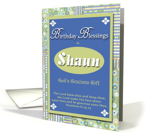 Birthday Blessings - Shaun card (439785)