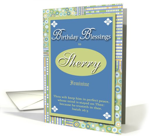 Birthday Blessings - Sherry card (439788)