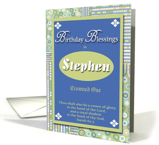 Birthday Blessings - Stephen card (439794)