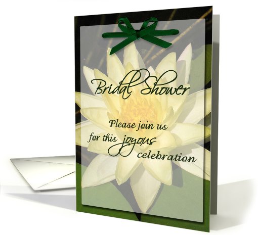 Bridal Shower Invitation - Waterlily card (445305)