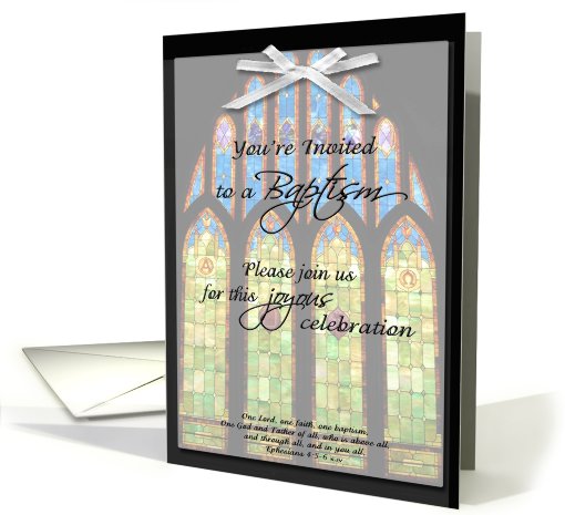 Baptism Invitation - Stain Glass card (446167)