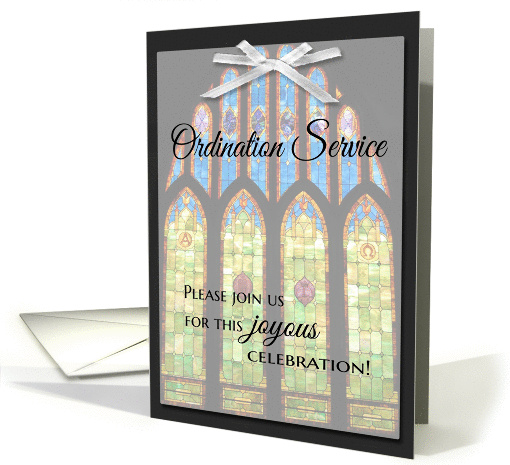 Ordination Invitation - Stain Glass card (446178)