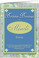 Birthday Blessings - Mindi card