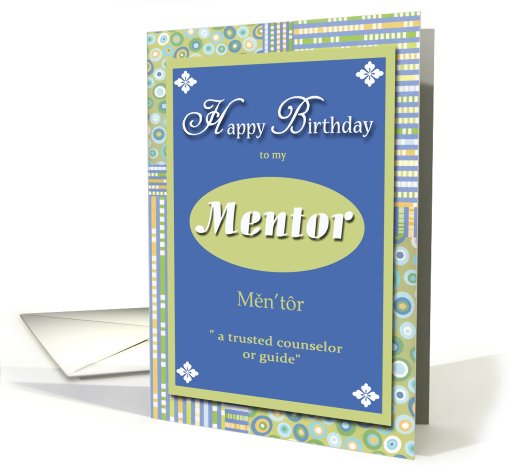 Mentor birthday thank you card (447227)