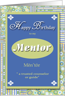 Mentor birthday...