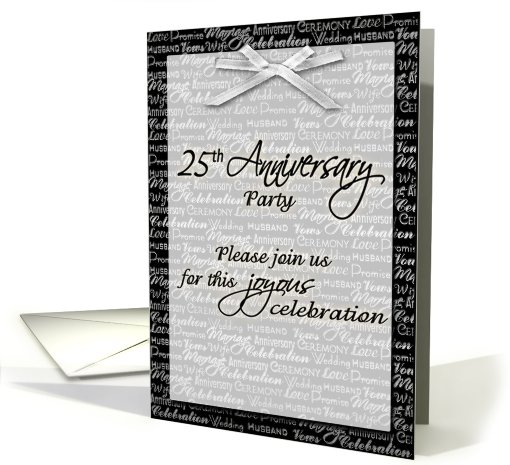 25th anniversary invitation card (463167)