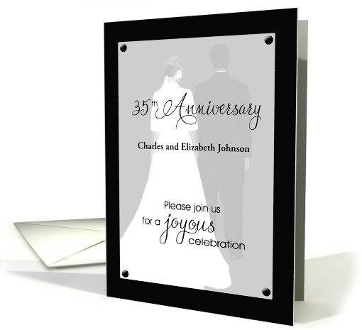 35th anniversary invitation-couple card (463186)