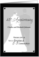 45th anniversary invitation-couple card