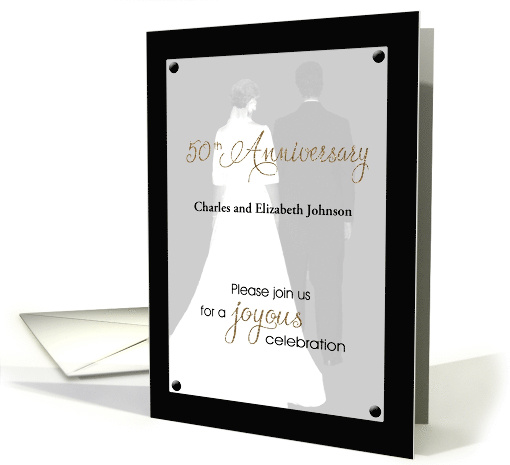 50th anniversary invitation-couple card (463189)