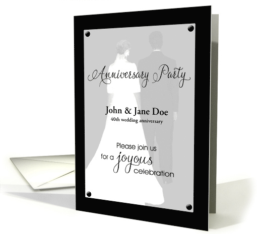 Personalized anniversary invitation-couple card (465846)
