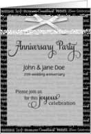Anniversary Party Invitation custom name and year card