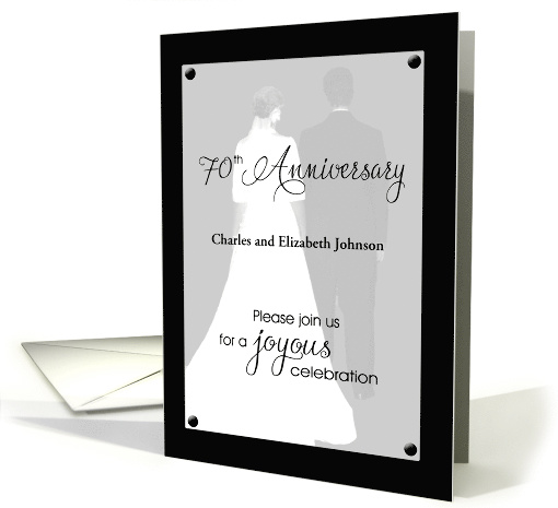 70th anniversary invitation-couple card (465865)