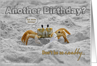 Crabby birthday humor card