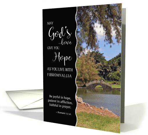 Hope for Fibromyalgia - Inspirational Japanese Garden card (470025)