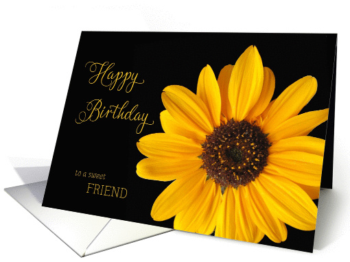 Friend - Happy Birthday Sunflower card (470760)